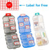 YEEHO (3 Pack) 10 Pill Case - Portable Small Supplements Tablet Container Box with Compartments - Medicine Capsule