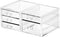 Office Desktop Storage Box - Rectangular Drawers, Plastic Makeup Storage with 5 Drawers for Desk Organization, Clear