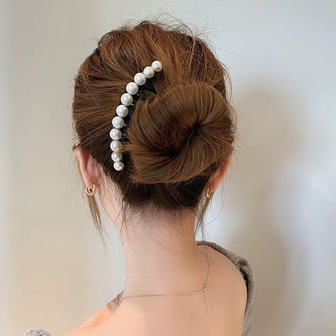 JONKY JONKY French Twist Hair Comb, Pearl Fancy Hair Accessories for Women (Pack of 2)