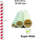 Boba Straws, Smoothies Straw Disposable Extra Large 0.5" 1/2" 12mm Wide Paper Straws for Slushy Jumbo Thick Shakes,