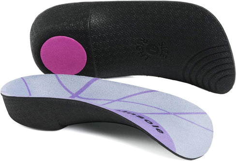 Plantar Fasciitis 3/4 Length Insoles, High Arch Supports Orthotic Shoe Inserts for Men/Women, Pain Relief