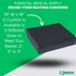 1 18" 16" 2" Essential Medical Supply Rehab Foam Seat Cushion - Denser Cushion for Office Chairs, Wheelchairs, and More