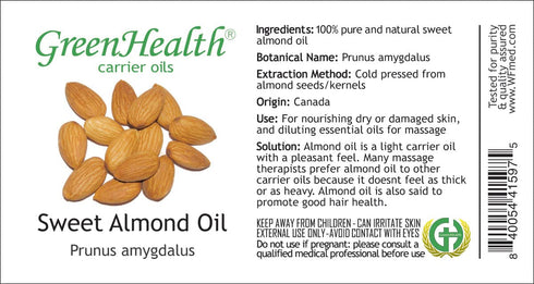 Sweet Almond Oil 4 fl oz – Cold Pressed Carrier Oil in Clear Plastic Bottle, Lightweight, Non-Greasy