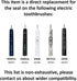 SMTHOME 1 Set HX9340 HX939B HX6710 HX6930 HX993L HX993W HX99XX Electric Toothbrush Waterproof Sealing Parts Sealing