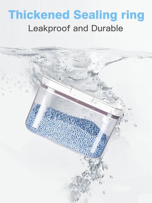 Laundry Detergent Dispenser with One-Press Lid, Clear PET Container, 4.5L/10Lbs/160oz