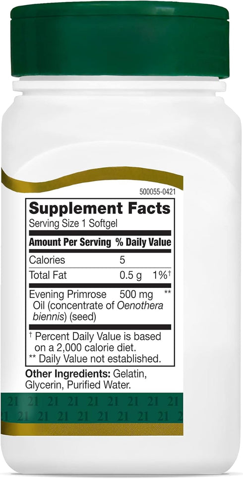21st Century Evening Primrose Oil Softgels, 60 Count