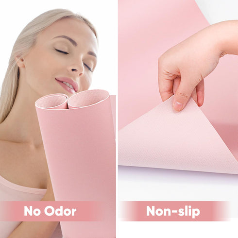 Subay Nail Art Table Mat, Soft Microfiber PU Leather Nail Hand Rest Cushion, Foldable Manicure Pad - Pink