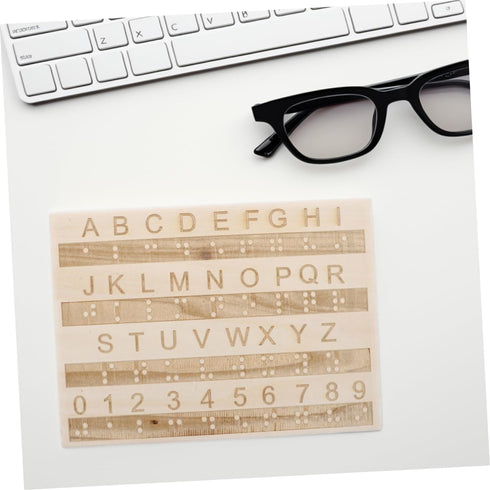 KOMBIUDA Braille Alphabet Learning Board - Portable Educational Tool