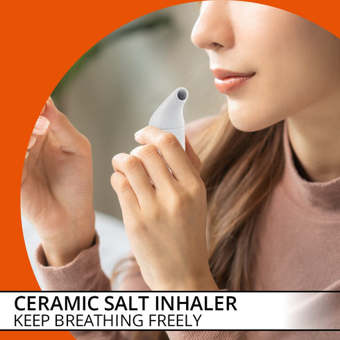 Natural Solution Himalayan Salt Inhaler Ceramic with Himalayan Pink Salt A Simple and Natural Way to Enjoy a Refreshing