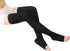 TOFLY 1 Pair Thigh High Open Toe Compression Stockings 15-20mmHg - Comfortable Unisex Design with Silicone Band