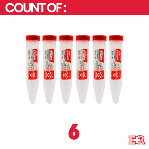 Ever Ready First Aid Porta Sharps Container with Locking Mechanism, 6 Count
