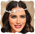 Rhinestone Star Head Chain, Silver Crystal Sparkly Hair Jewelry Accessories for Women