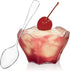 Flower Shape Mini Bowl with Spoons Included, 50 Count Clear Plastic, 2.7 Ounce