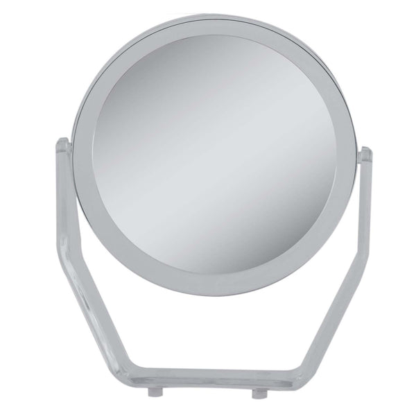 Zadro 6.5 Inch Round Dual Sided Vanity Mirror, 5X/1X Magnification Glass