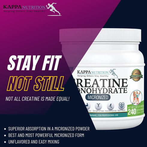 KAPPA NUTRITION Creatine Monohydrate Micronized 2.5g - 240 Servings