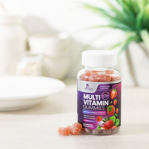 Multivitamin Gummies for Adults - Daily Gummy Vitamins & Minerals for Women & Men, Immune Support, 90 Gummies
