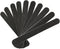 MEFA 10 Pack Nail File & Buffer, Professional Double Sided 100/180 Grit Reusable Nail Files, Black Manicure Pedicure