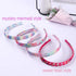 Rainbow Headbands, 8 Pcs Sweet Hairbands for Girls, Sequin Printed Heart Mermaid Kids Hair Pieces