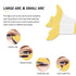 Eyeliner Stencils 4Pcs Reusable Silicone Eyeliner Aid Mascara Shield Eyeliner Eyelash Eyeshadow Lipstick Applicator Guide Tool Multifunctional Eye Makeup Tool Easy to Use (Yellow)