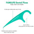 FAMILIFE 240 Count Mint Floss Picks, Dental Floss Cleaner with 4 Travel Cases, Helps Fight Tooth Decay