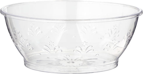 Blue Sky Simcha Collection Crystal Clear 6 Oz Plastic Bowls, 50 Count Disposable Elegance for Special Occasions