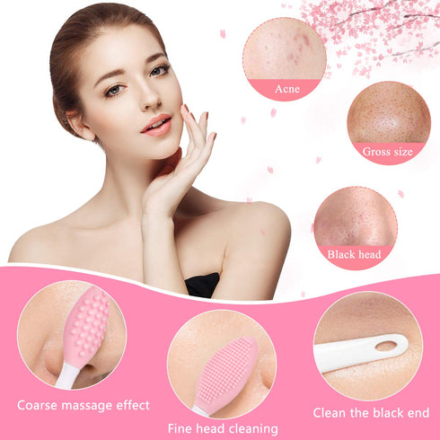 Silicone Face Scrubber, 2pcs Exfoliating Lip Brush, 2pcs Cleansing Brush, 2pcs Face Mask Brush Tool