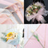 OUKEYI 25 Counts Gold Edge Waterproof Floral Wrapping Paper, Florist Bouquet Supplies, Gift Packaging