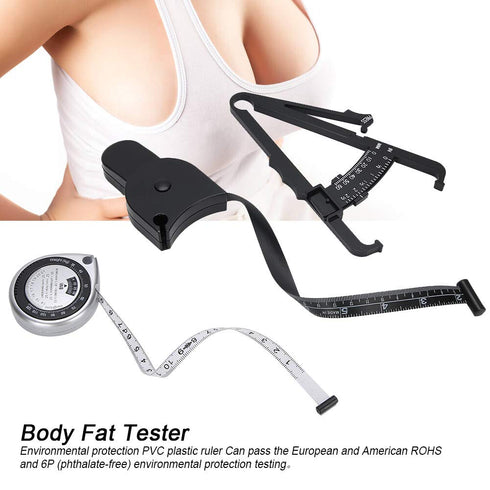 3 pcs Metric Body Fat Tester, Waist Fat Thickness Caliper, Tape Measure for Body Composition Monitors