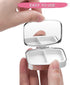 Soleebee Bling Crystal Pill Box, Portable 2 Compartments Daily Organizer, Small Travel Pill Case for Purse or Pocket