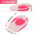 2 Pairs Women Gel Heel Cups - Soft Elastic Massage Heel Cushion for Foot Pain Relief, 4.1 x 2.4 x 0.9in
