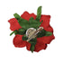 Red Rose Flower Hair Clip Comb, Brooch Pins for Flamenco Dancer Bride Wedding Fabric Flowers Hairpins