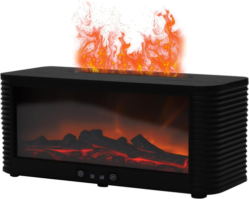 TOWEBOORY Essential Oil Diffuser, 7 Color Flame Fireplace Aroma Humidifier Aromatherapy Aroma Machine