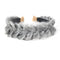 Wide Braided Headband Hoop Hair Accessories for Women and Girls, Elastic Non-slip Band (Silver Grey)