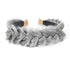 Wide Braided Headband Hoop Hair Accessories for Women and Girls, Elastic Non-slip Band (Silver Grey)