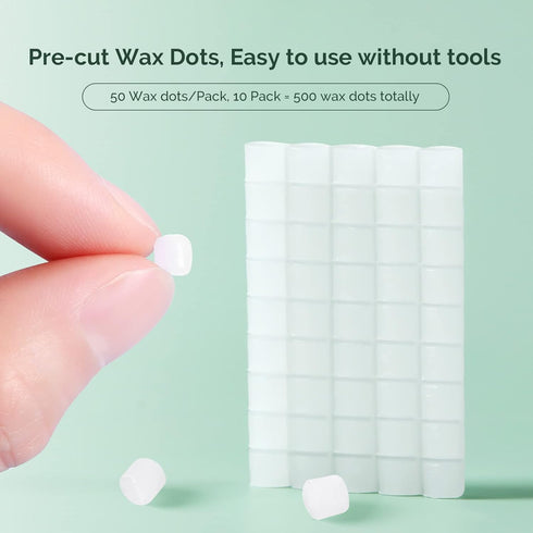 JMU 10 Pack Mint Flavored Orthodontic Wax, Precut Dental Wax for Braces