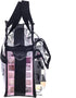 Medium Clear PVC Makeup Artist Set Bag, Transparent Cosmetic Storage for Travel, Stadium Approved Tote with Strap