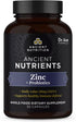 Probiotics and Zinc Supplement by Ancient Nutrition - Supports Healthy Immune System and Gut Health, 30 Count