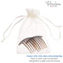 Parcelona French Basic 7 Teeth Tortoise Shell Matte Large 4” Celluloid Set of 2 Side Hair Combs for Women and Girls