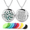 Aromatherapy Essential Oil Diffuser Necklace - Cloud Pattern Stainless Steel Locket Pendant