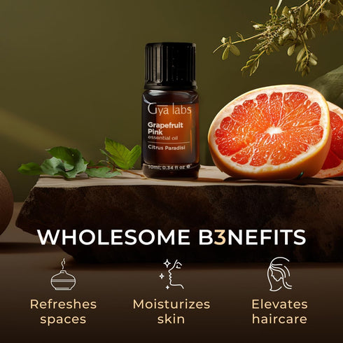 Set Set 2x0.34 oz Juniper Essential Oil for Skin & Grapefruit Essential Oil for Diffuser - Aromatherapy Grade Essential
