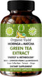 Organic Veda Moringa & Matcha Green Tea Extract Supplement - Energy Boost & Metabolism Support, 60 Count Moringa