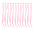 SWACC 12 Pcs Clip on Straight One Color Hair Extensions Synthetic Hairpieces in Pink for Party Highlights