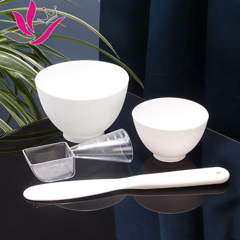 EXCEART Face Mask Mixing Bowl Set - 3Pcs Silicone Bowls for DIY Facial Mask Mixing