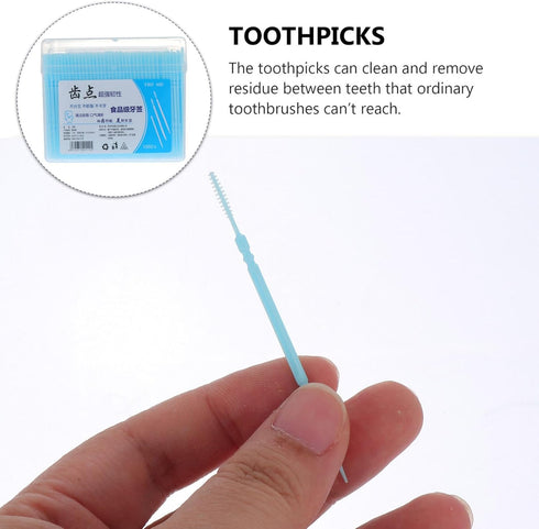 1060Pcs Double-Head Toothpicks - Disposable Plastic Toothpicks for Teeth Cleaning, Interdental Oral Care