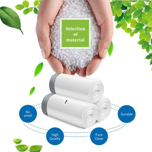 Teivio 4 Gallon 120 Counts White Strong Drawstring Trash Bags, Small Plastic Liners for Home Office Kitchen Bathroom
