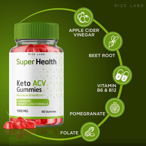 Gummies Gummy (120 Gummies) (Pack 2) rize labs - Super Health Keto ACV - Advanced Weight Loss Formula for Belly Fat