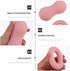 HOOWIFFY Set 4pcs Muscle Relaxation Yoga Massage Ball Pink Silicone Sports Massage Balls for Palm and Sole Therapy