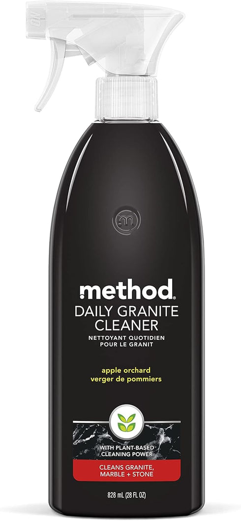 Method Daily Granite Cleaner Spray, Apple Orchard, 28 oz Plant-Based Cleaning Agent for Granite and Marble Surfaces
