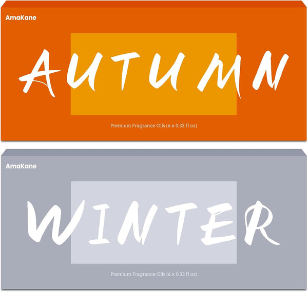 Autumn & Winter Fragrance Oils Set, AmaKane Fragrance Oil for Candle Making,