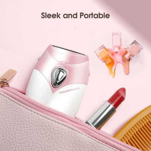 TOUCHBeauty Body Hair Shaver for Women, Pink Wet/Dry Hair Removal for Body/Leg/Bikini Travel
